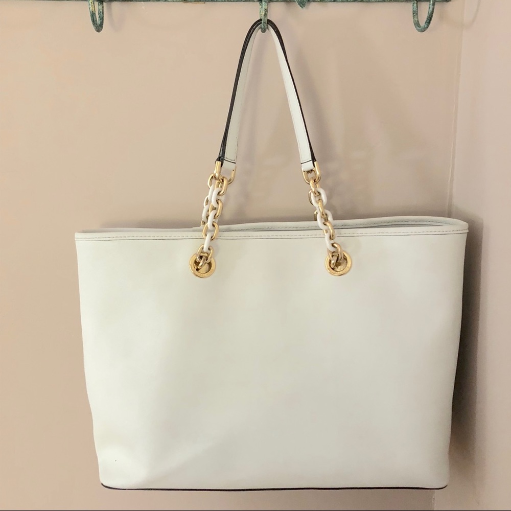 HUGE White Michael Kors Purse Bag - Picture 5 of 5